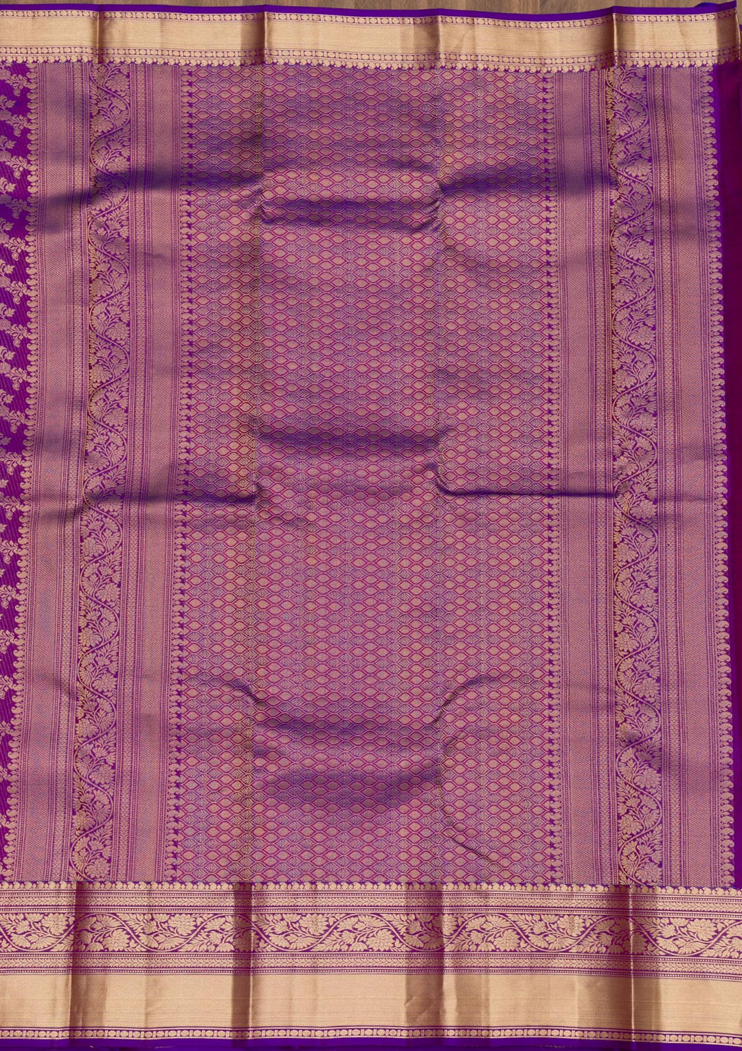 Purple Zariwork Pure Silk Saree