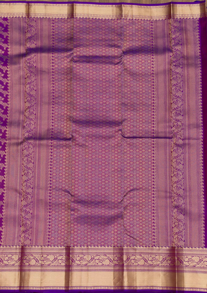 Purple Zariwork Pure Silk Saree