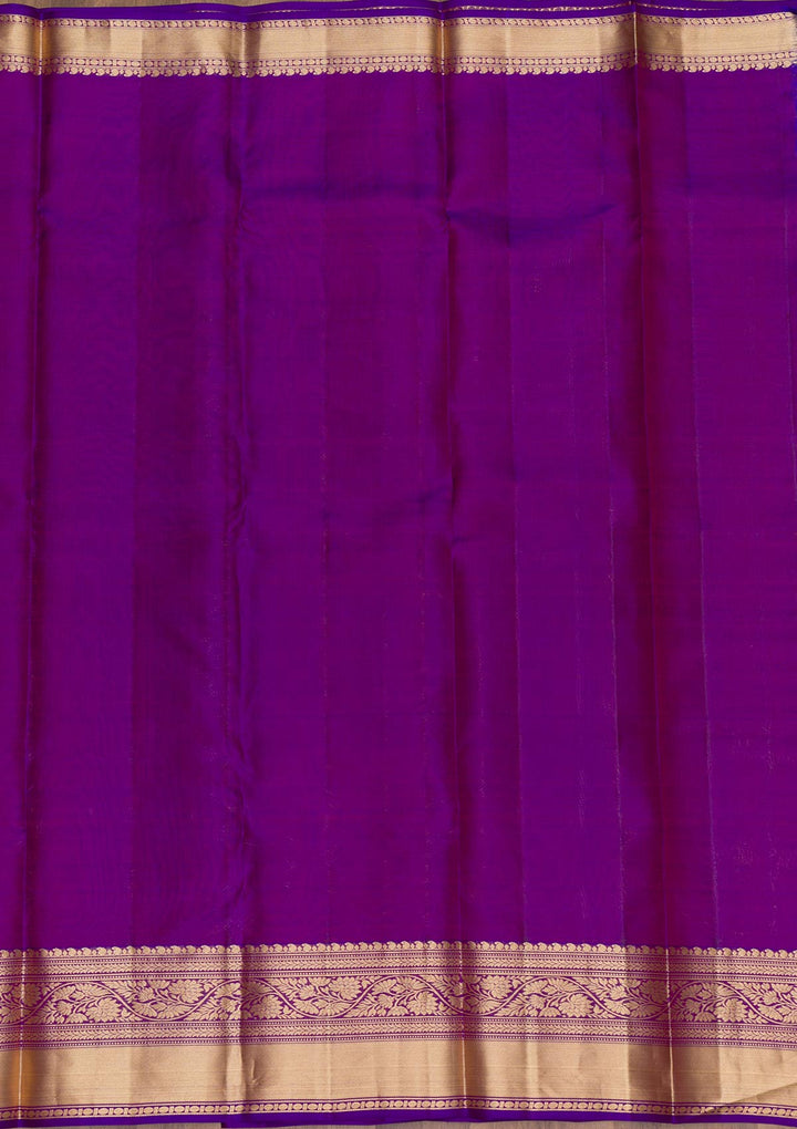 Purple Zariwork Pure Silk Saree