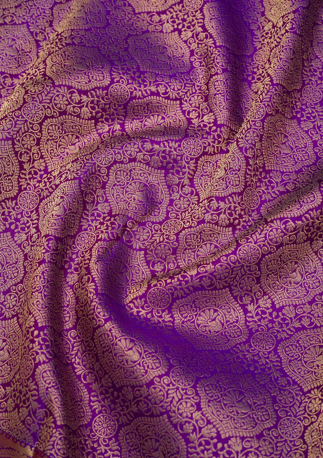 Purple Zariwork Pure Silk Saree