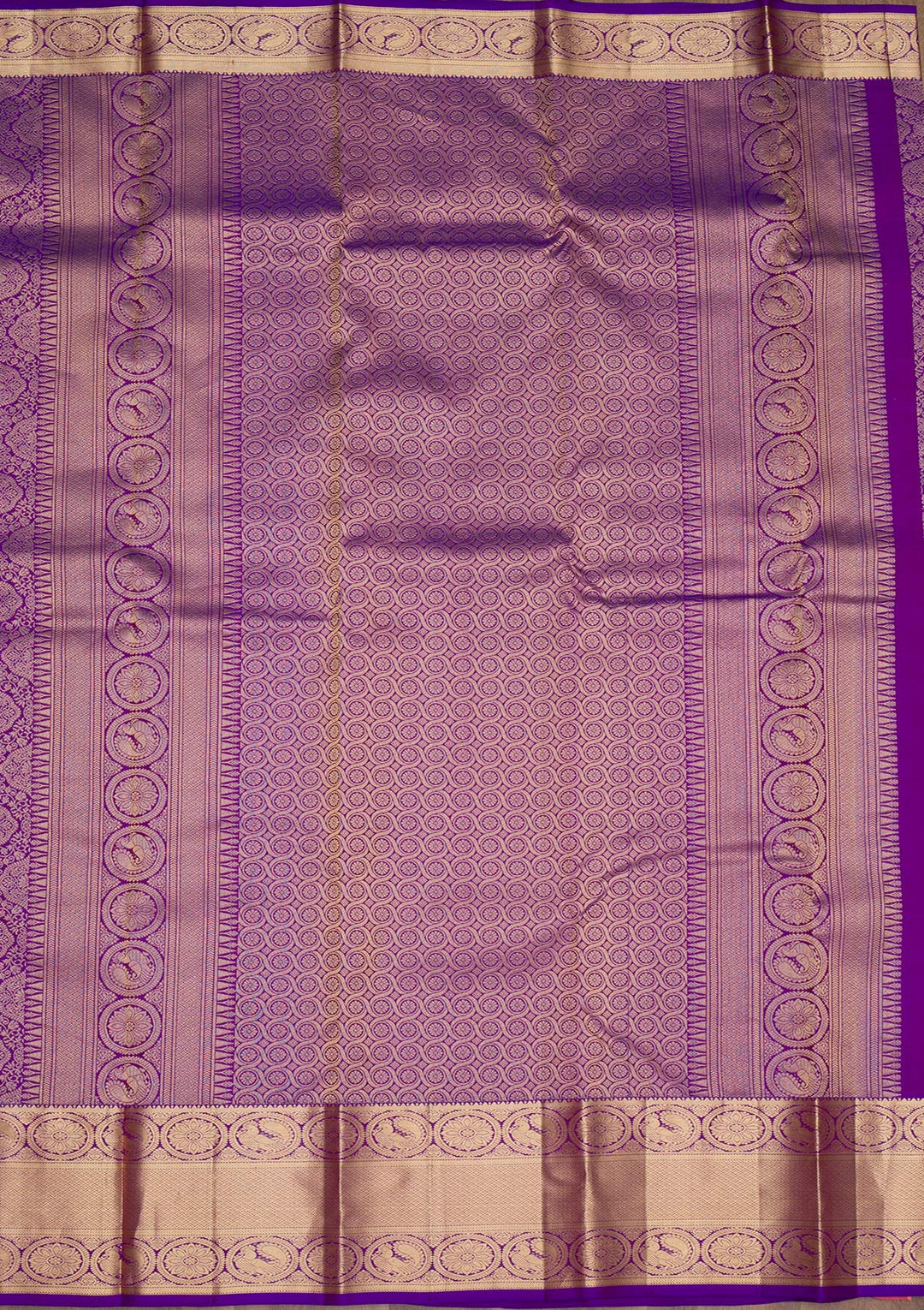 Purple Zariwork Pure Silk Saree
