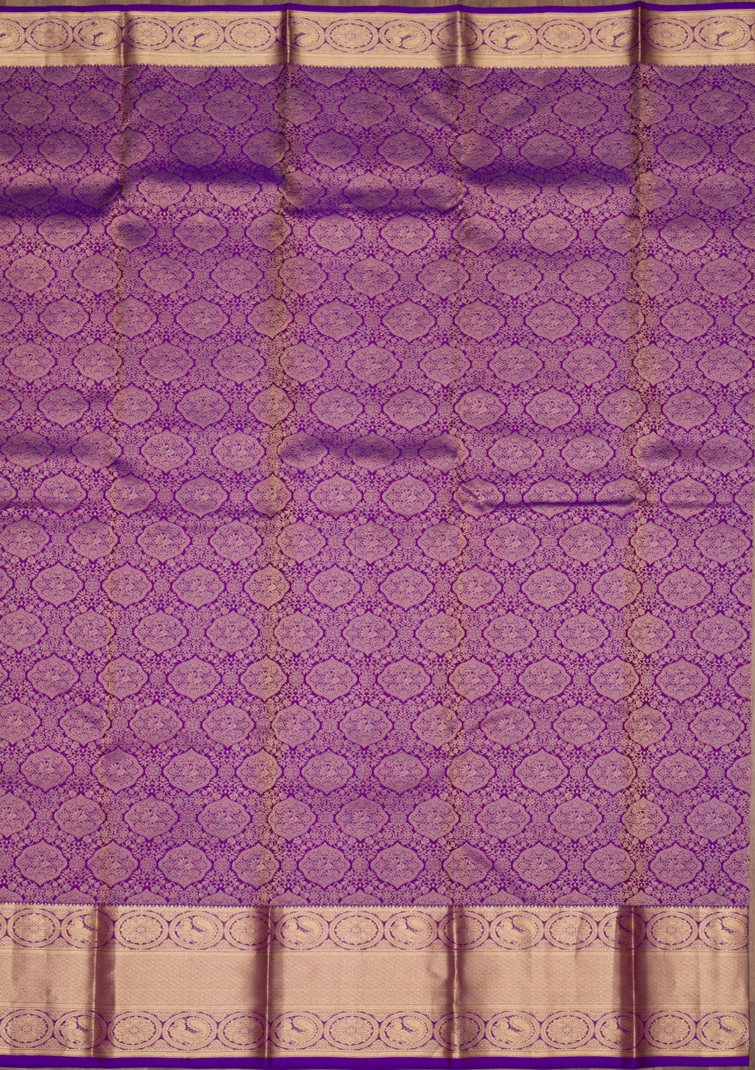 Purple Zariwork Pure Silk Saree