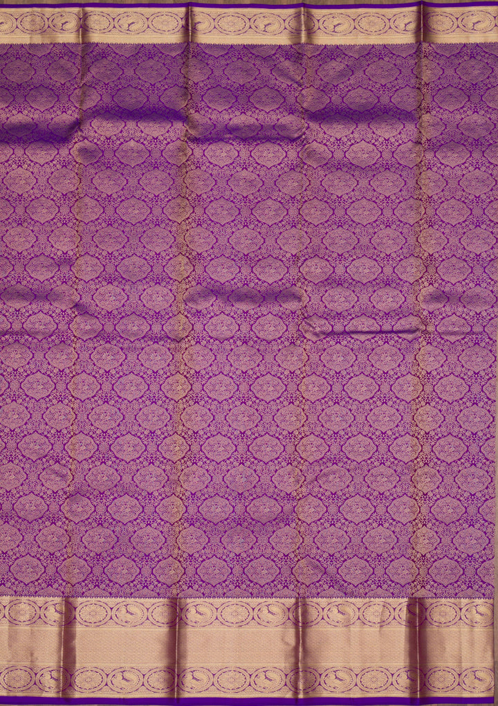 Purple Zariwork Pure Silk Saree