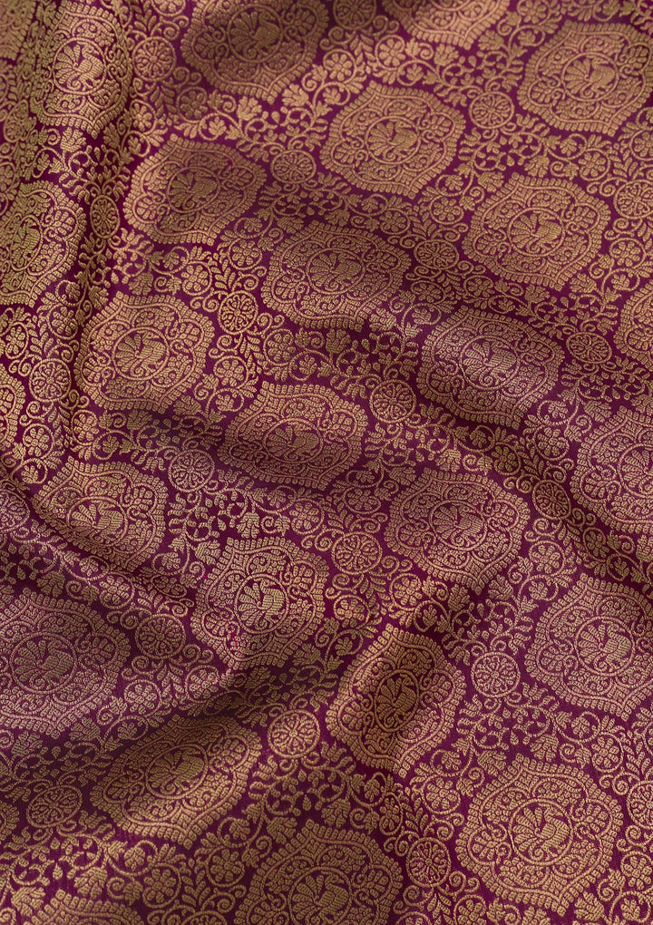 Purple Zariwork Pure Silk Saree