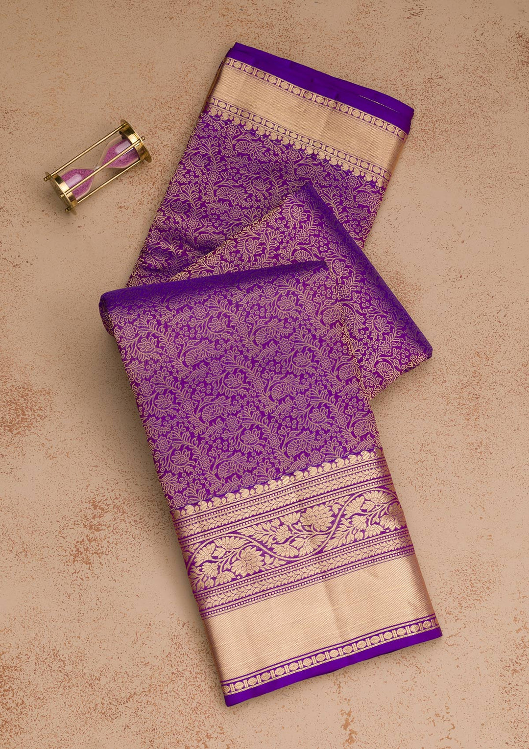 Purple Zariwork Kanjivaram Pure Silk Saree