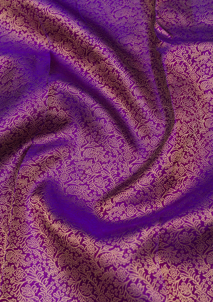 Purple Zariwork Kanjivaram Pure Silk Saree