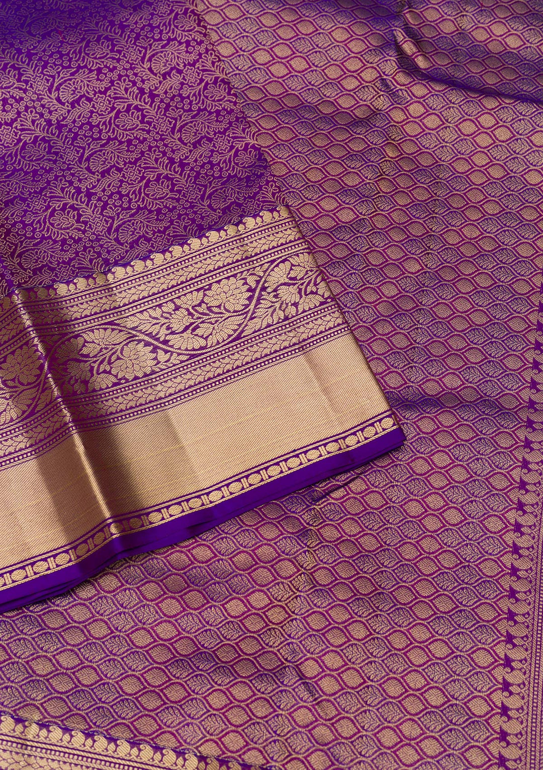 Purple Zariwork Kanjivaram Pure Silk Saree