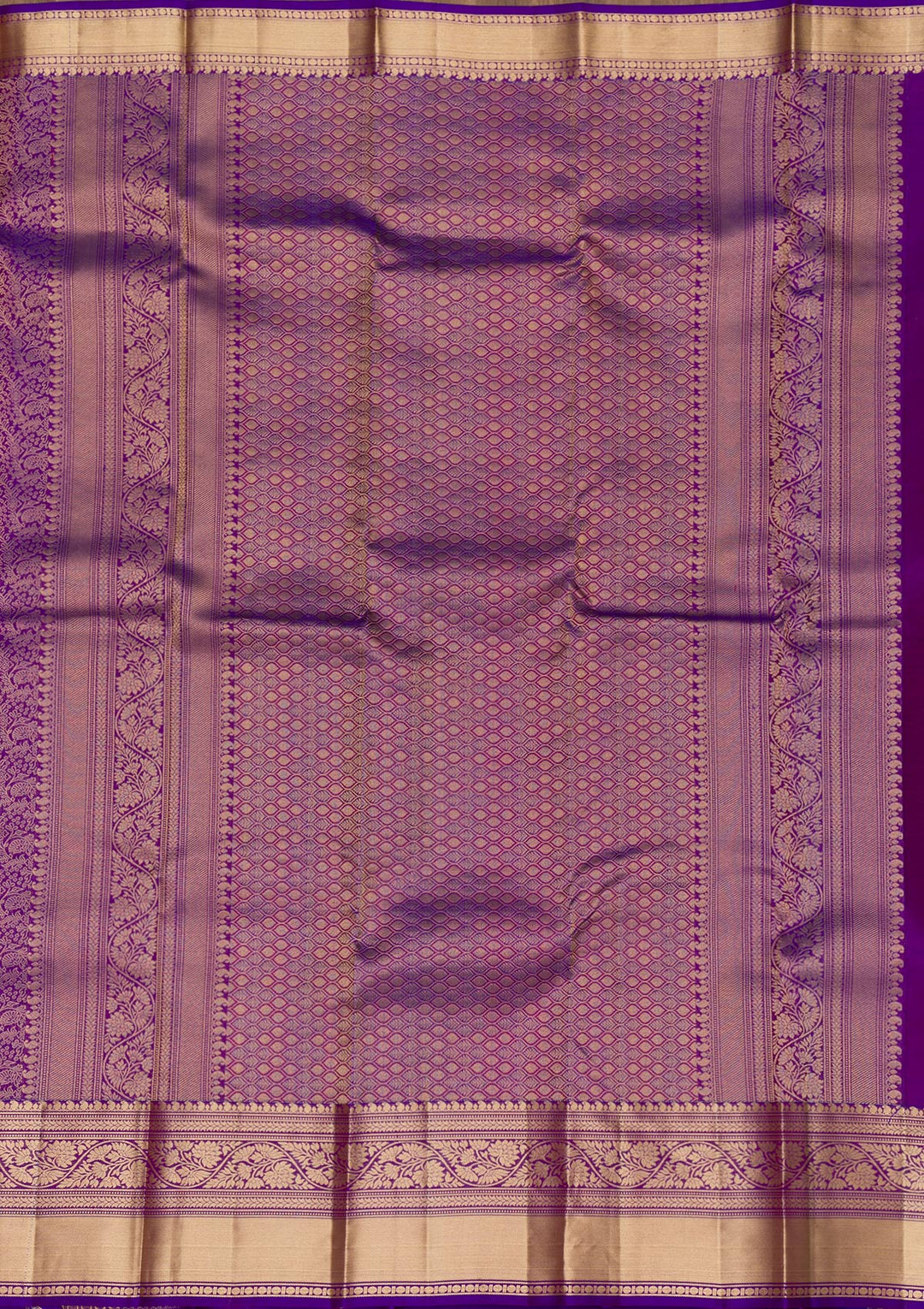 Purple Zariwork Kanjivaram Pure Silk Saree