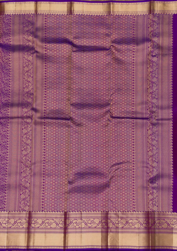Purple Zariwork Kanjivaram Pure Silk Saree