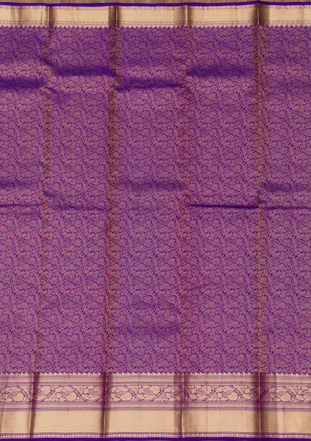 Purple Zariwork Kanjivaram Pure Silk Saree