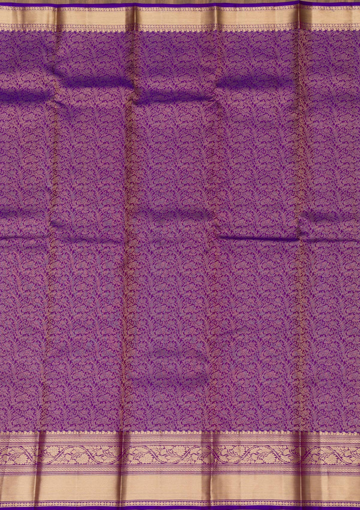 Purple Zariwork Kanjivaram Pure Silk Saree