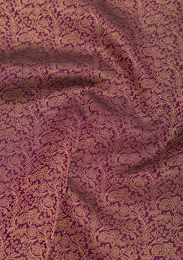 Purple Zariwork Pure Silk Saree