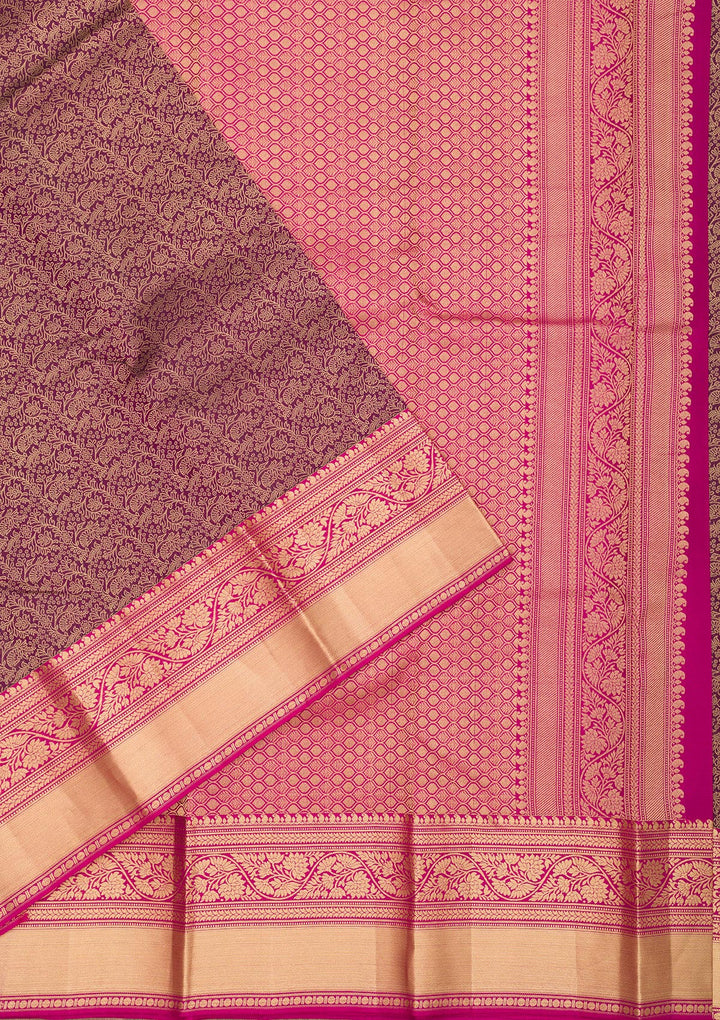 Purple Zariwork Pure Silk Saree