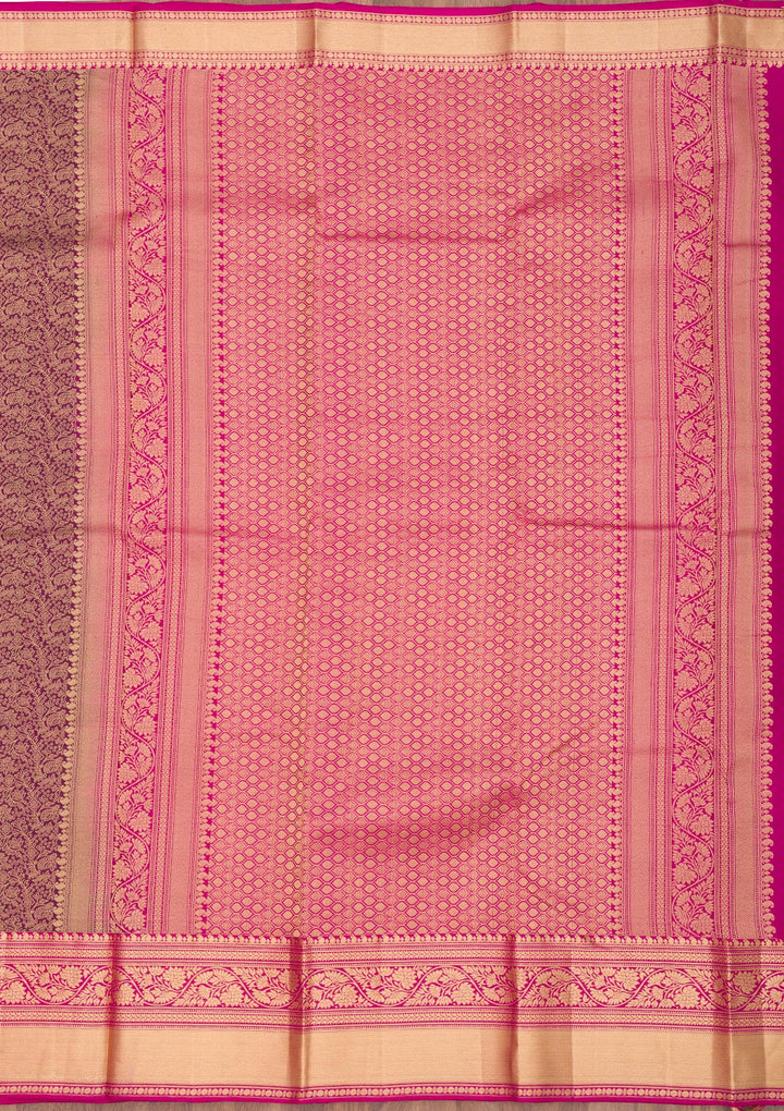 Purple Zariwork Pure Silk Saree