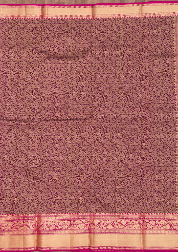 Purple Zariwork Pure Silk Saree