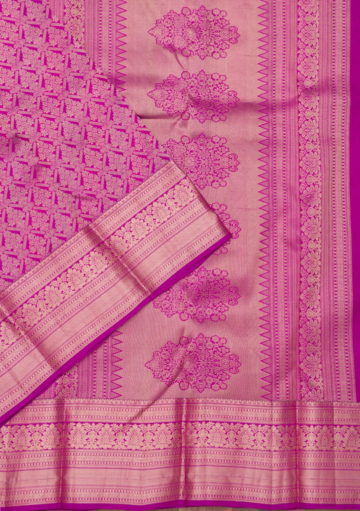 Purple Zariwork Pure Silk Saree