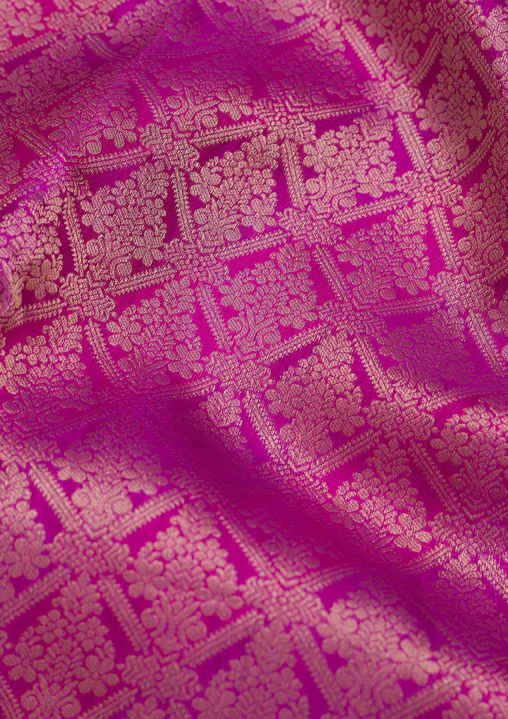 Purple Zariwork Pure Silk Saree
