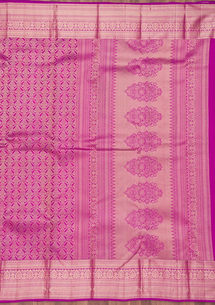 Purple Zariwork Pure Silk Saree