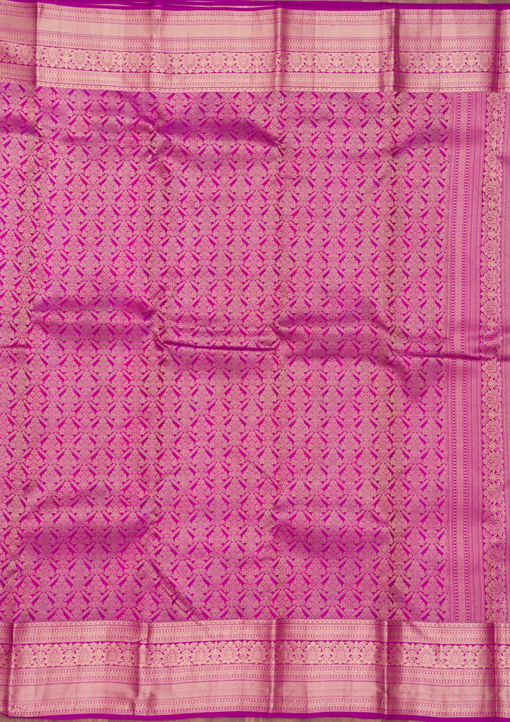 Purple Zariwork Pure Silk Saree