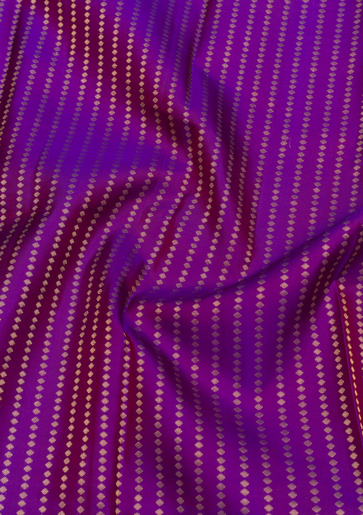 Purple Zariwork Banarasi Pure Silk Saree