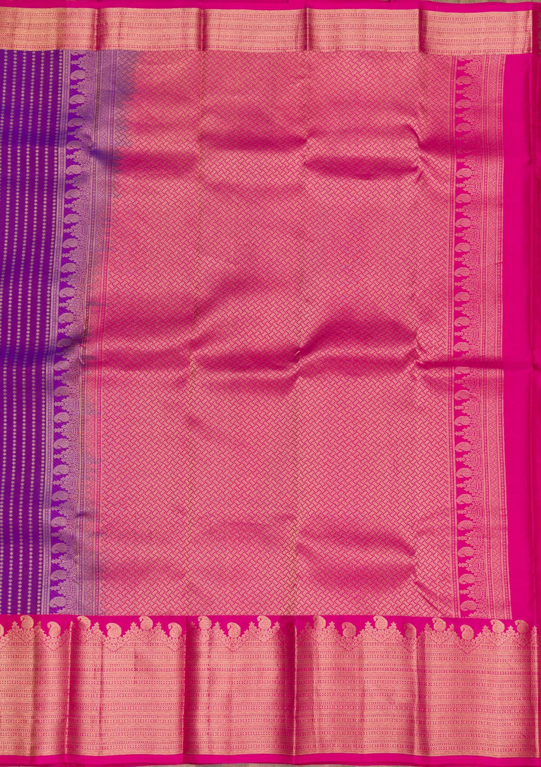 Purple Zariwork Banarasi Pure Silk Saree