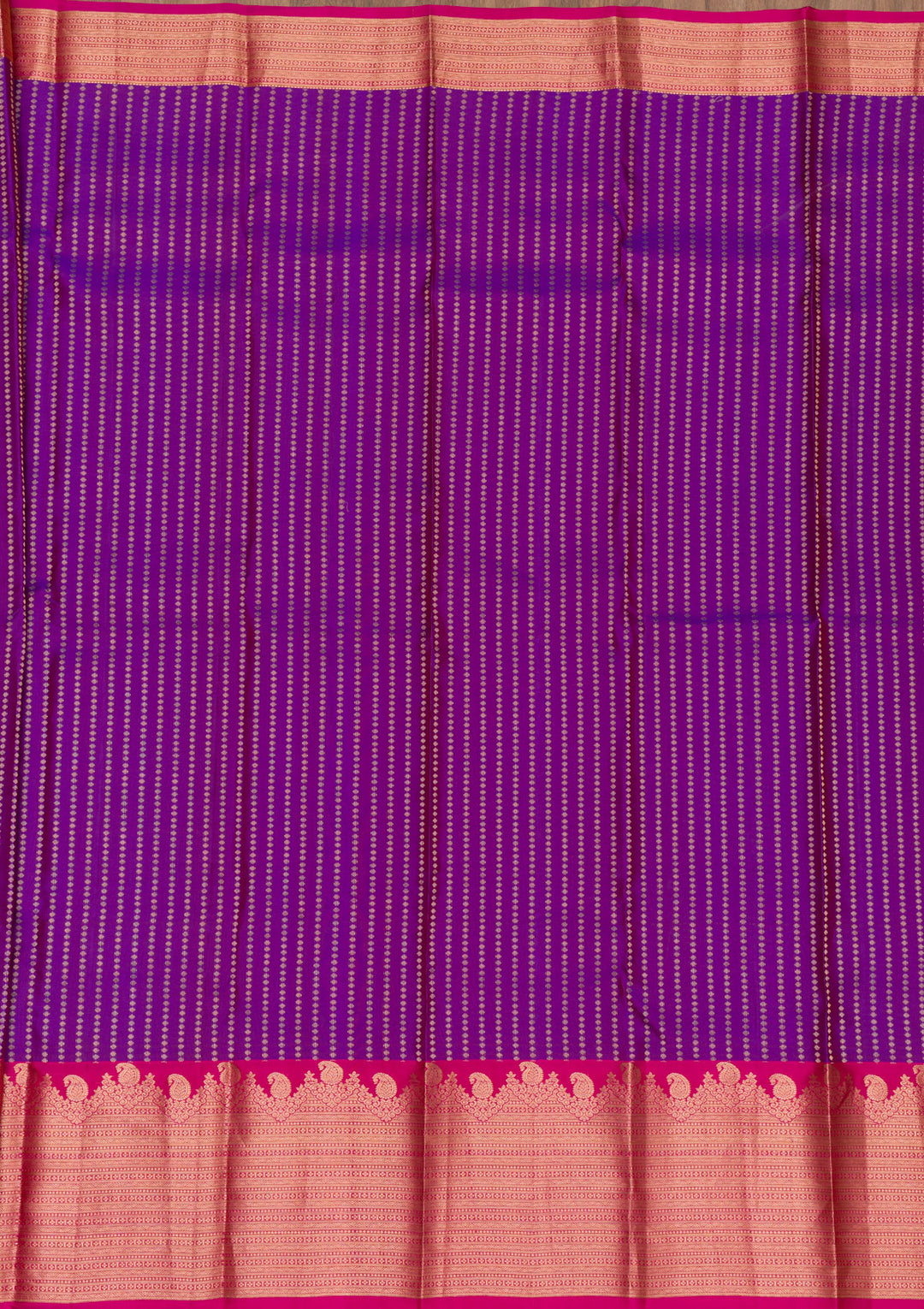 Purple Zariwork Banarasi Pure Silk Saree