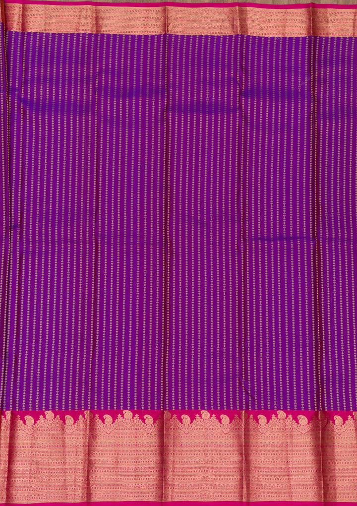 Purple Zariwork Banarasi Pure Silk Saree