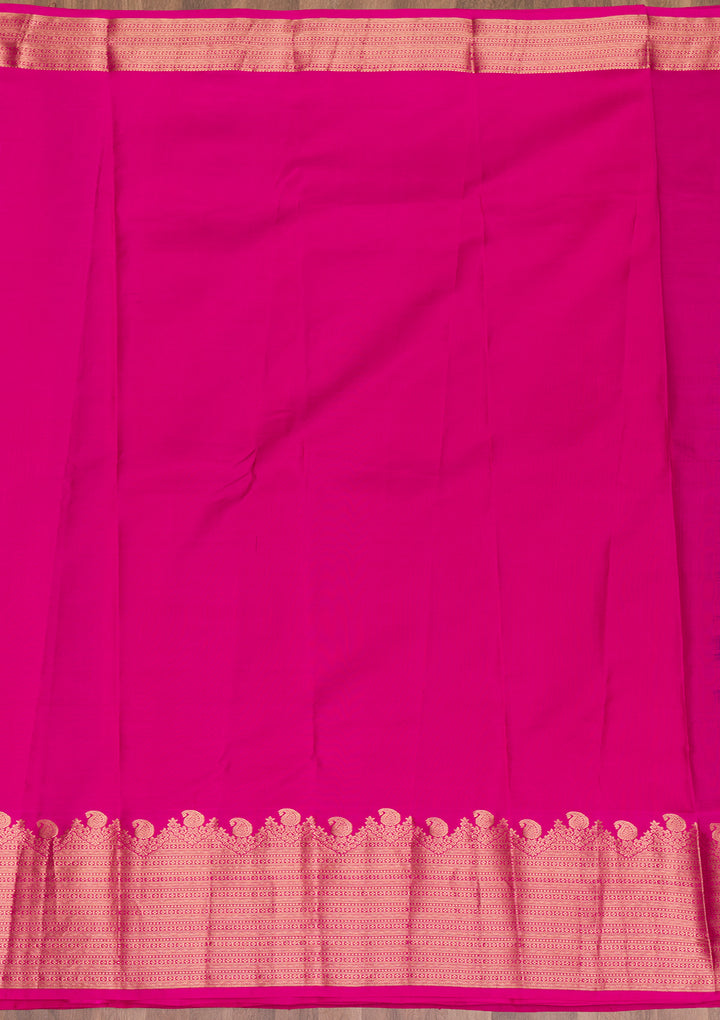Purple Zariwork Banarasi Pure Silk Saree