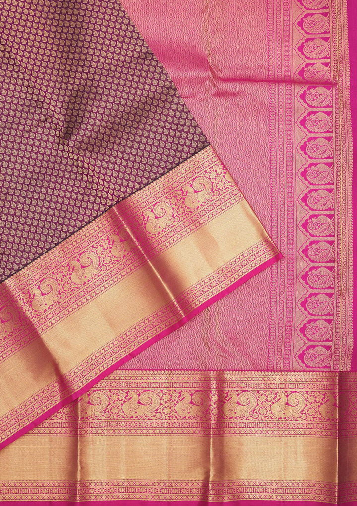 Purple Zariwork Pure Silk Saree