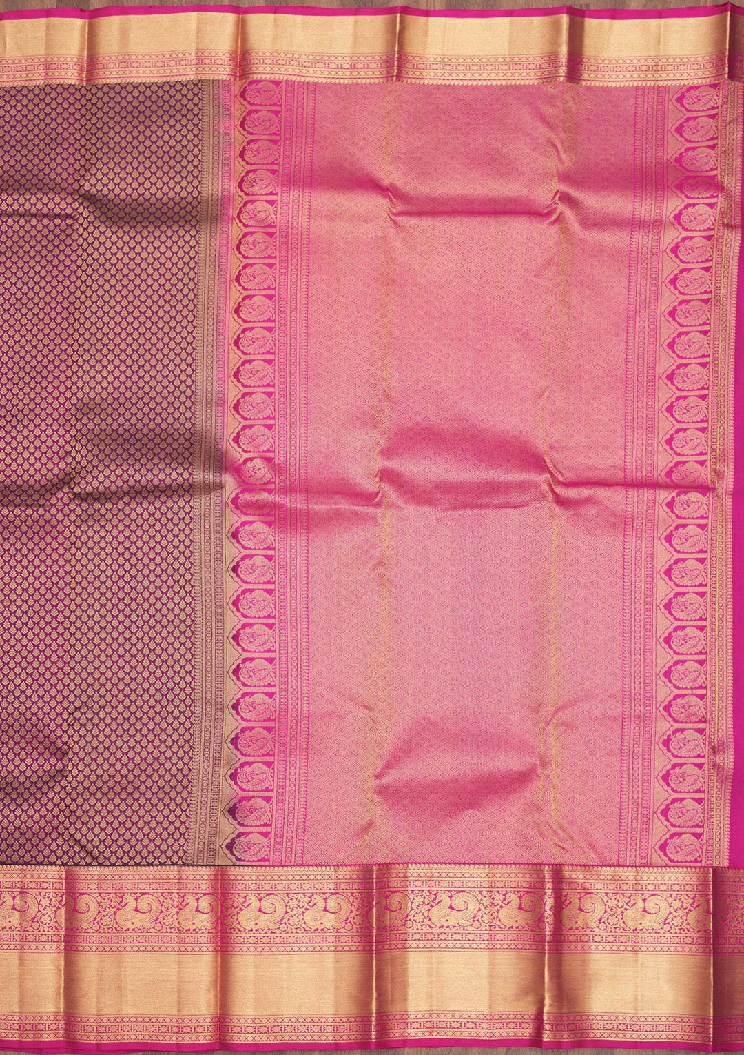 Purple Zariwork Pure Silk Saree