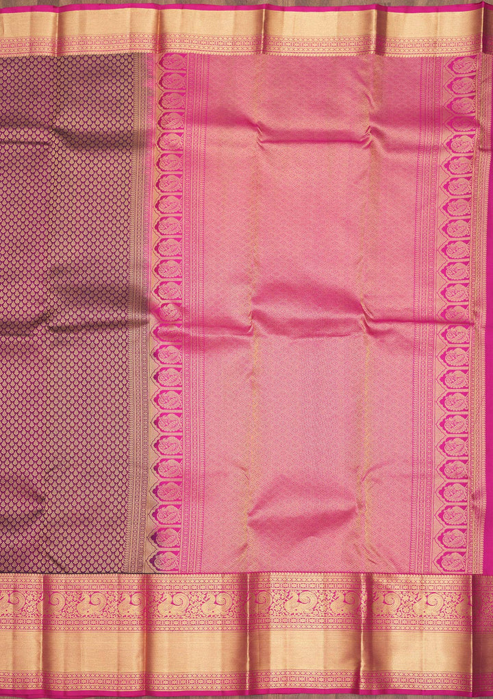 Purple Zariwork Pure Silk Saree