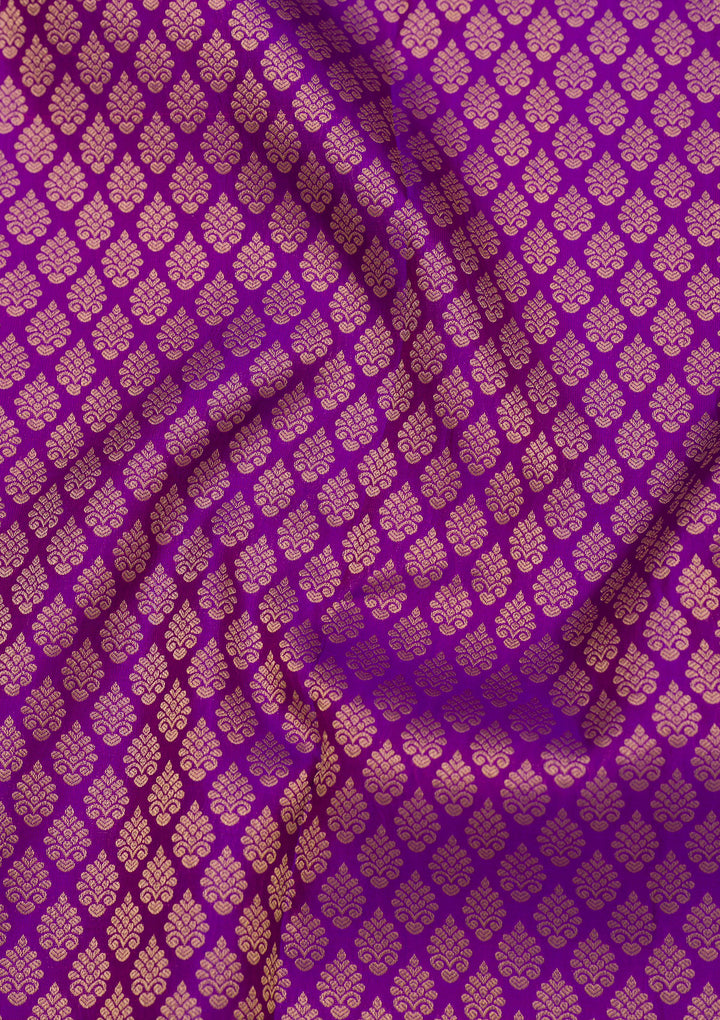 Purple Zariwork Pure Silk Saree