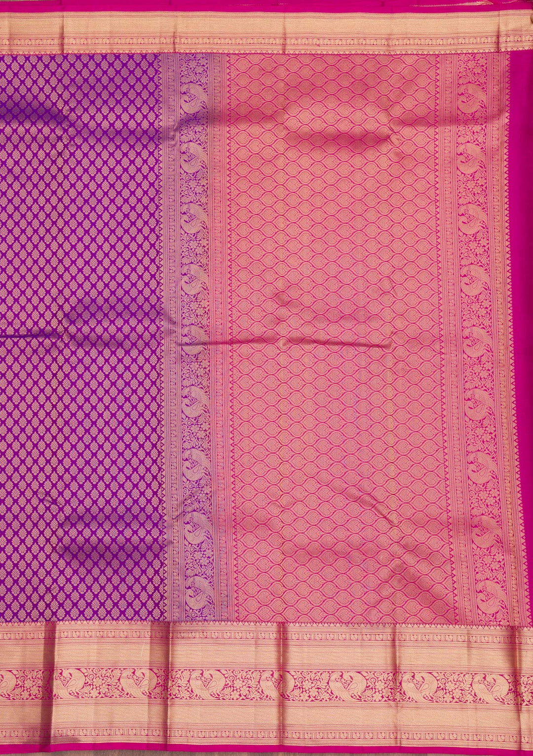 Purple Zariwork Pure Silk Saree