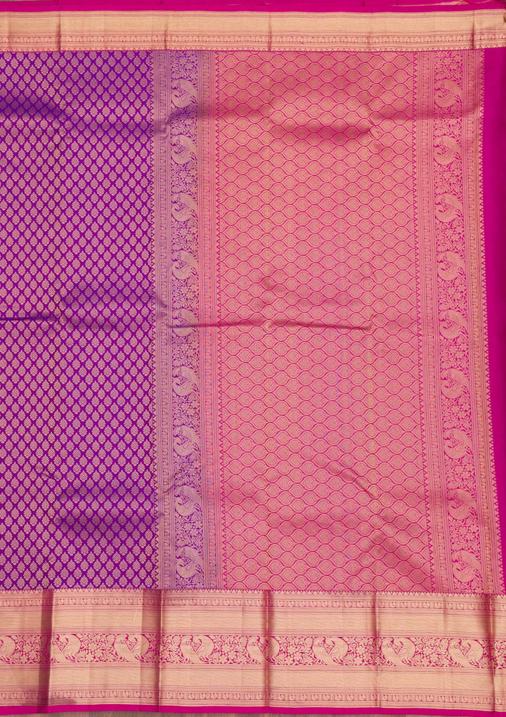Purple Zariwork Pure Silk Saree