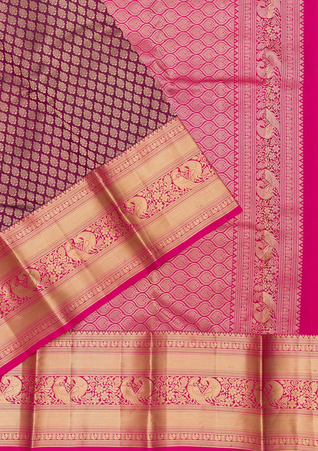 Purple Zariwork Banarasi Pure Silk Saree