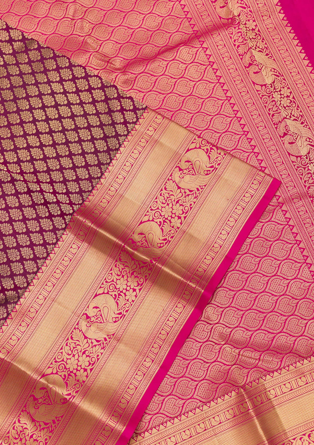 Purple Zariwork Banarasi Pure Silk Saree