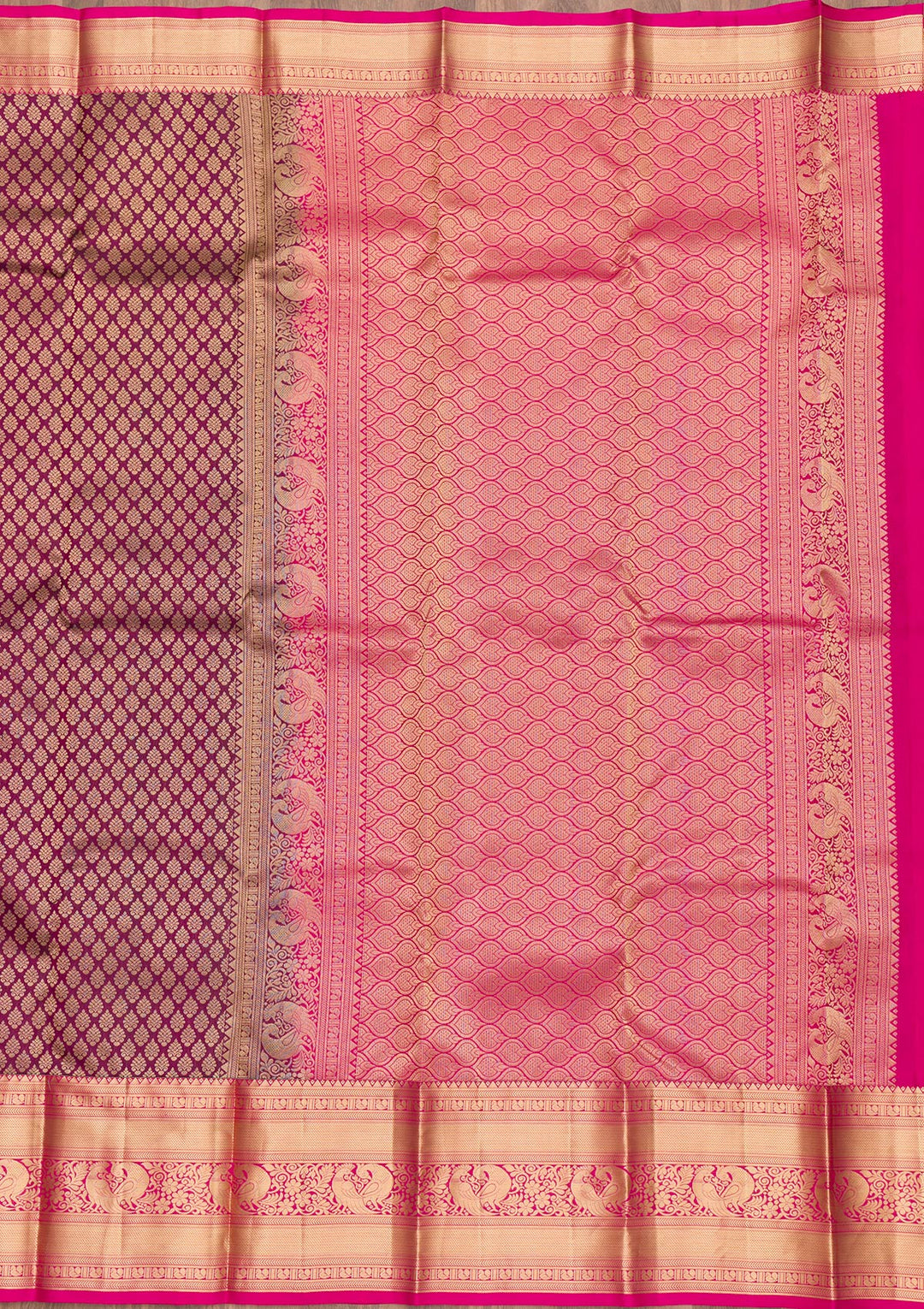 Purple Zariwork Banarasi Pure Silk Saree