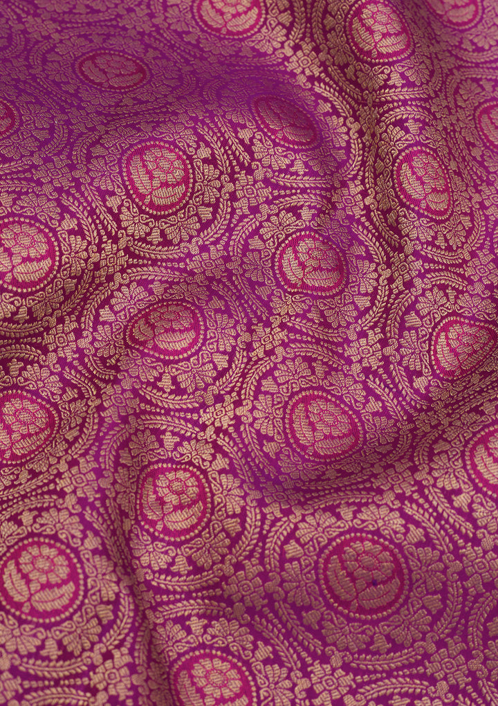Purple Zariwork Pure Silk Saree