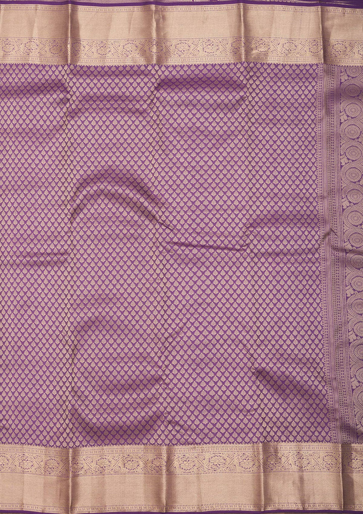 Purple Zariwork Pure Silk Saree