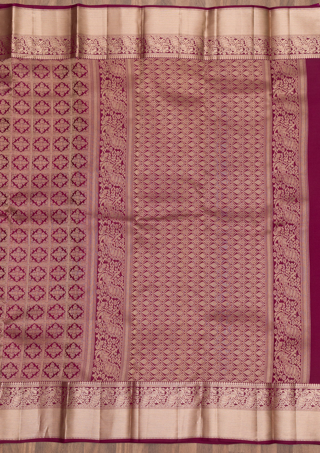 Purple Zariwork Pure Silk Saree