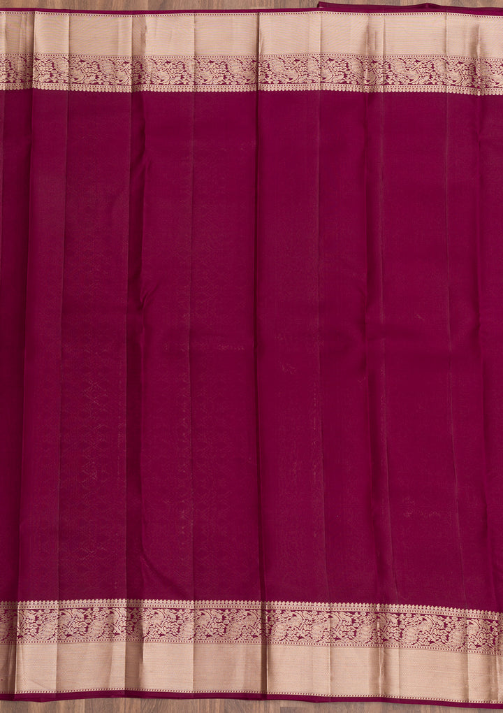 Purple Zariwork Pure Silk Saree