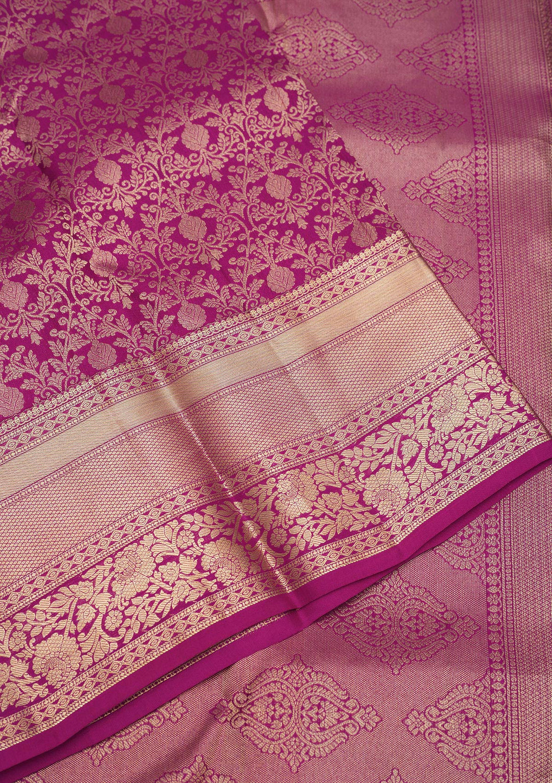 Purple Zariwork Pure Silk Saree