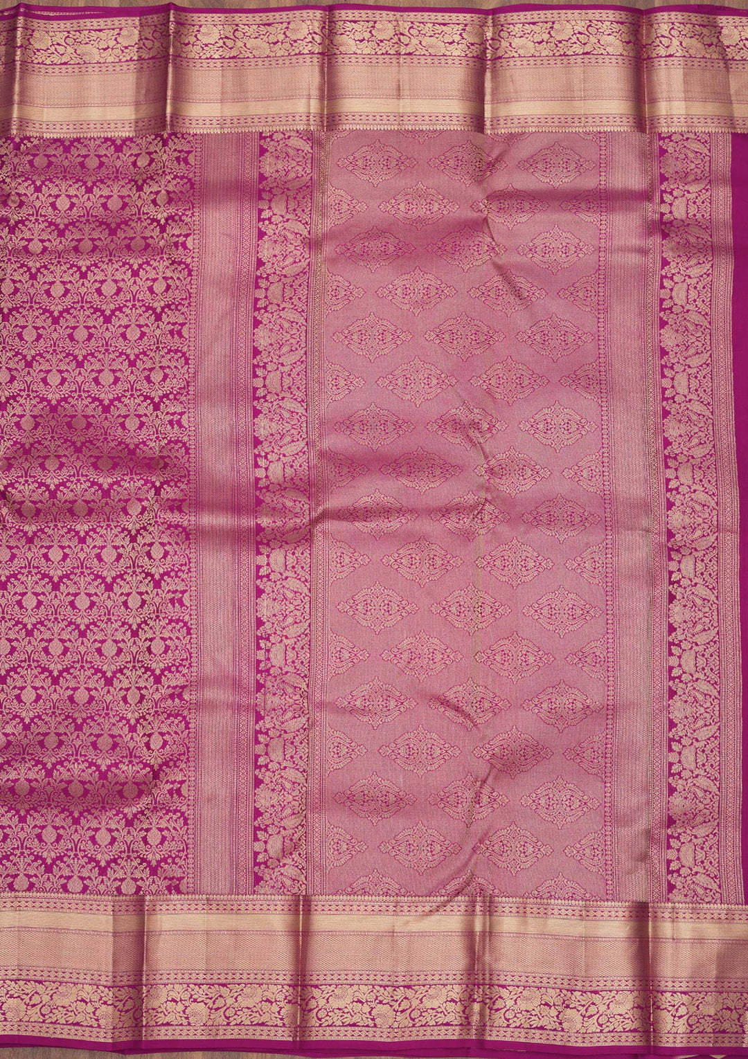 Purple Zariwork Pure Silk Saree