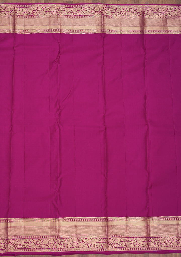 Purple Zariwork Pure Silk Saree