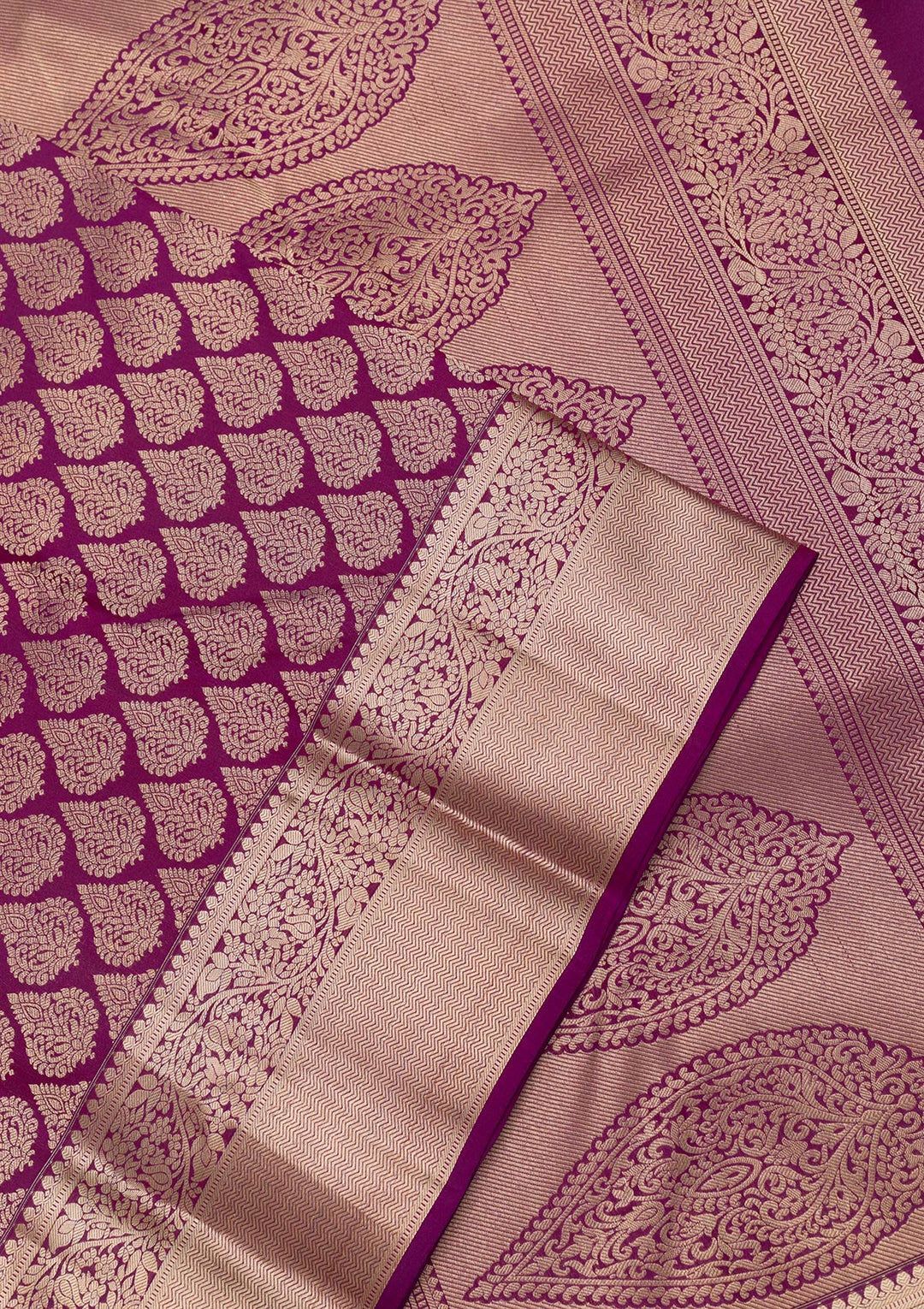 Purple Zariwork Banarasi Pure Silk Saree