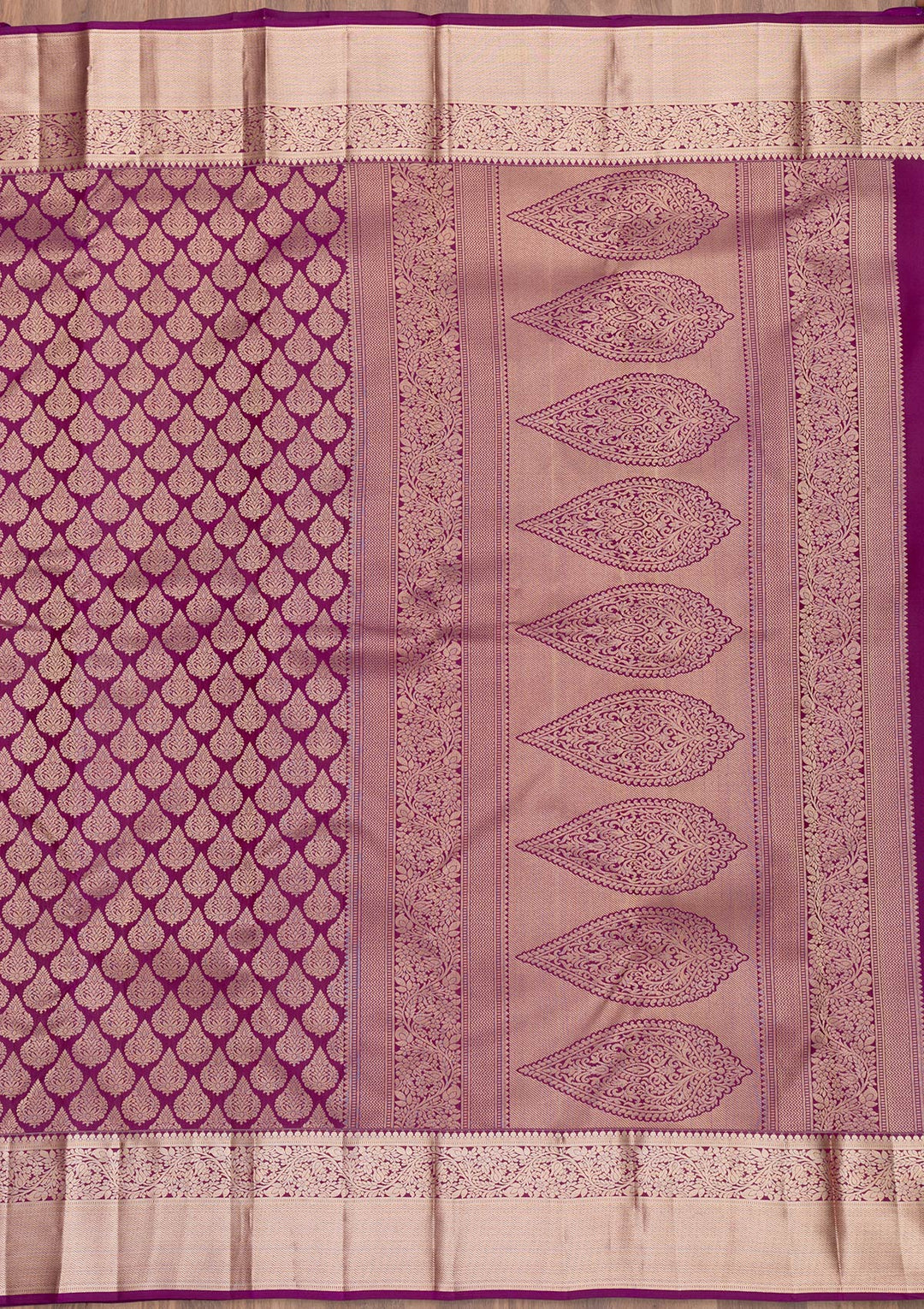 Purple Zariwork Banarasi Pure Silk Saree