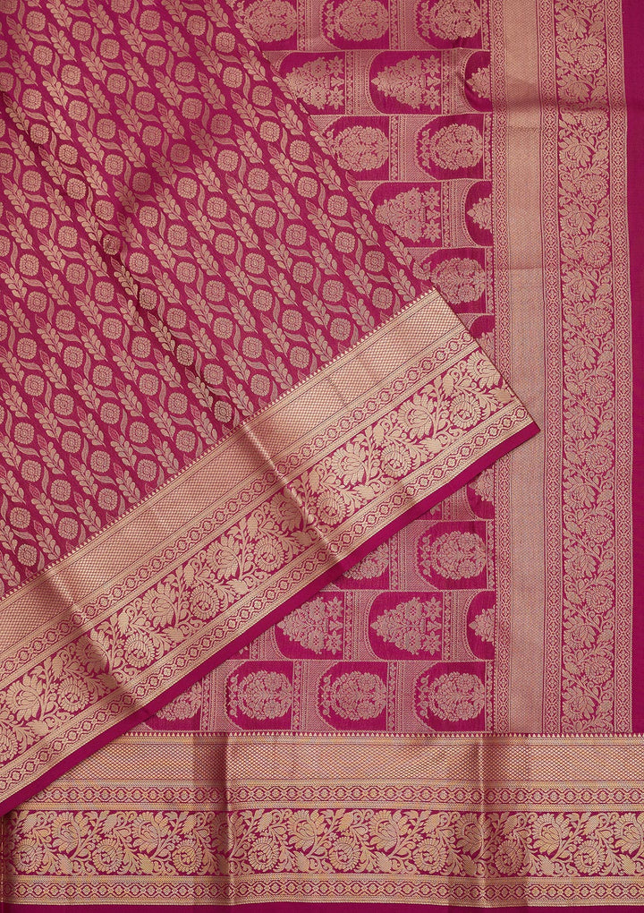 Purple Zariwork Pure Silk Saree