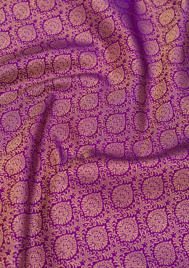 Purple Zariwork Pure Silk Saree