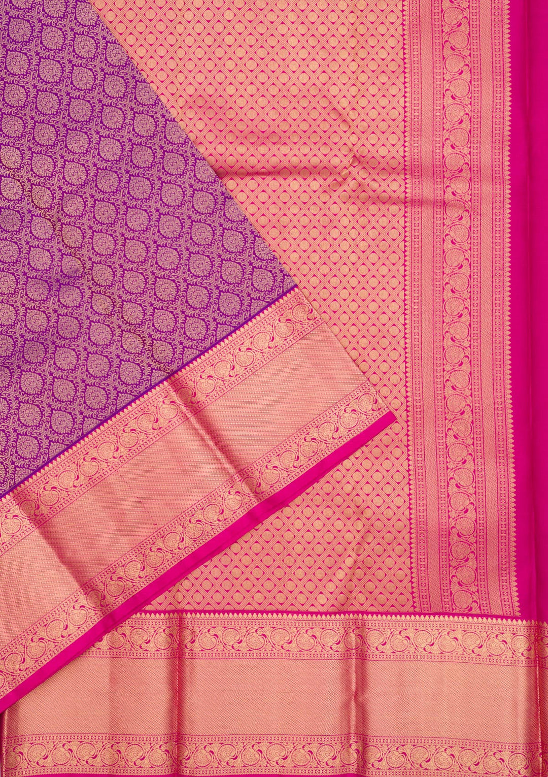 Purple Zariwork Pure Silk Saree