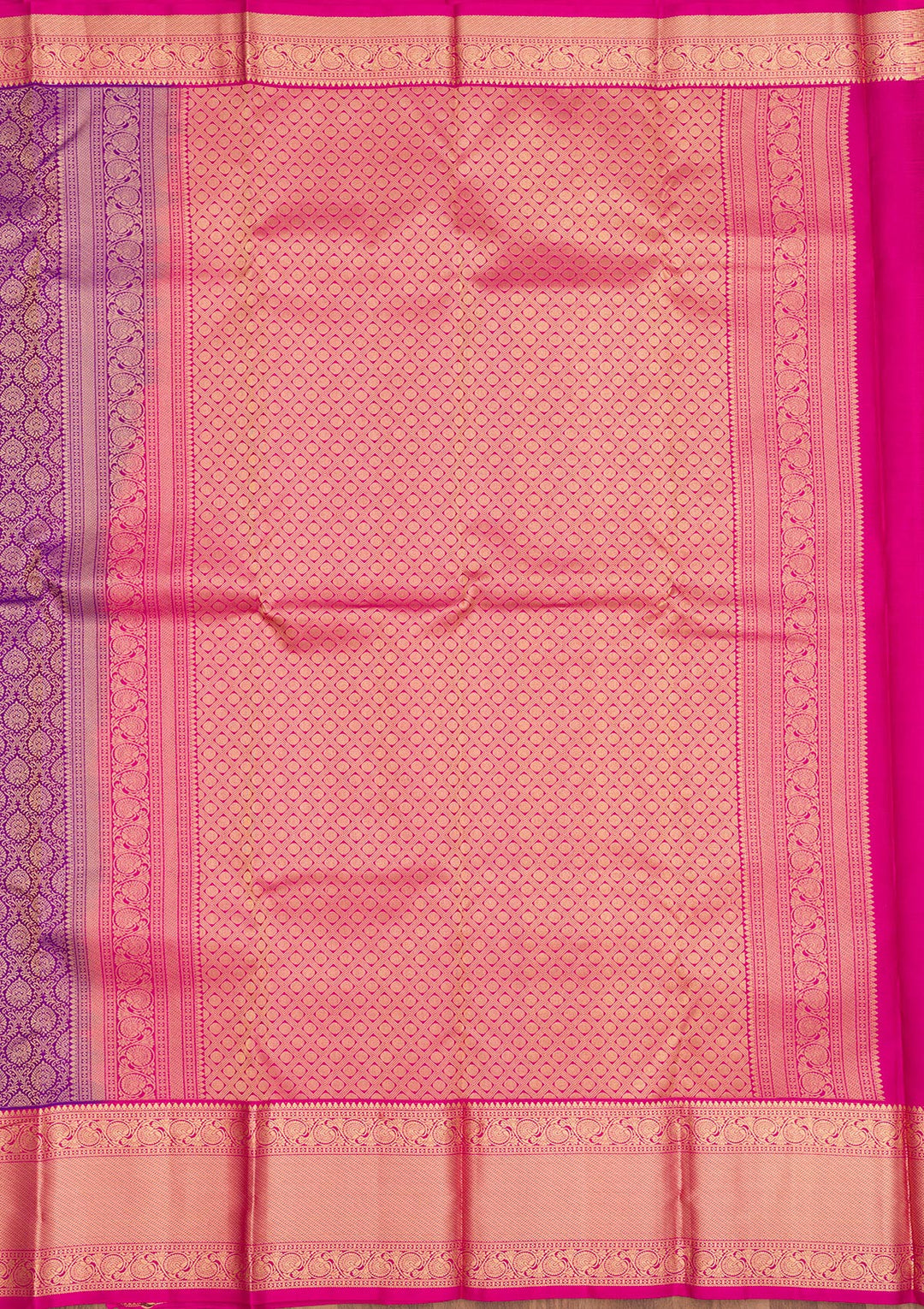 Purple Zariwork Pure Silk Saree